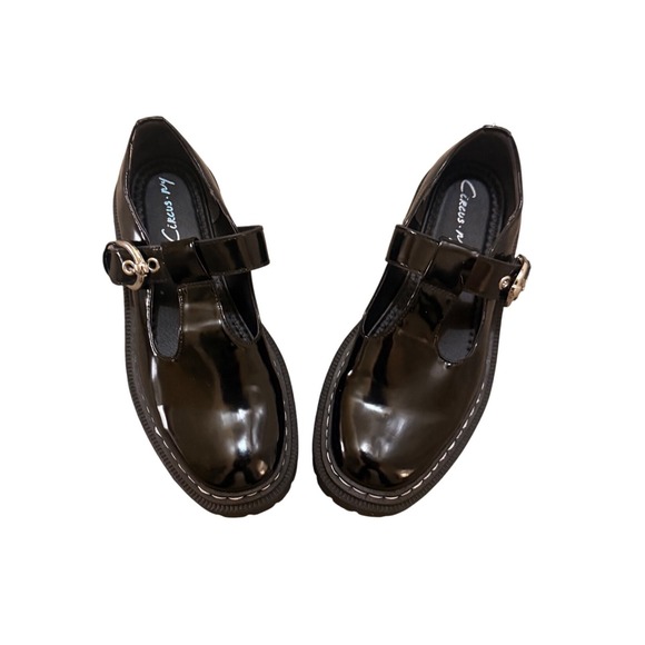 Circus Ny Shoes - Circus NY Emelia Black Patent Mary Jane Platform Lug Sole Shoes Womens 8M EU 38